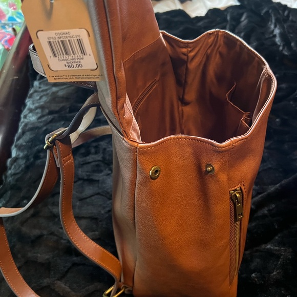 Frye & Co. Cognac leather backpack purse NWT - Picture 5 of 9